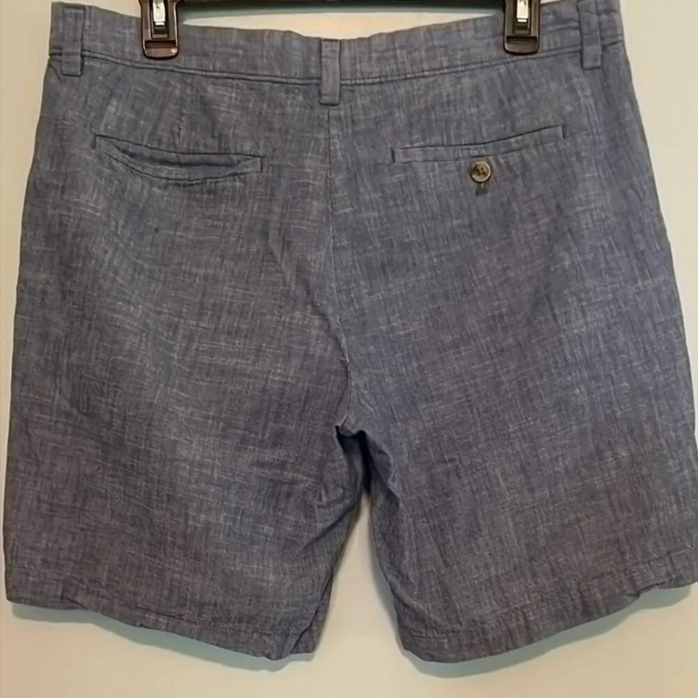 Banana Republic Aiden Shorts Mens Sz 34 Blue Chambray Father's Day BBQ Nautical‎